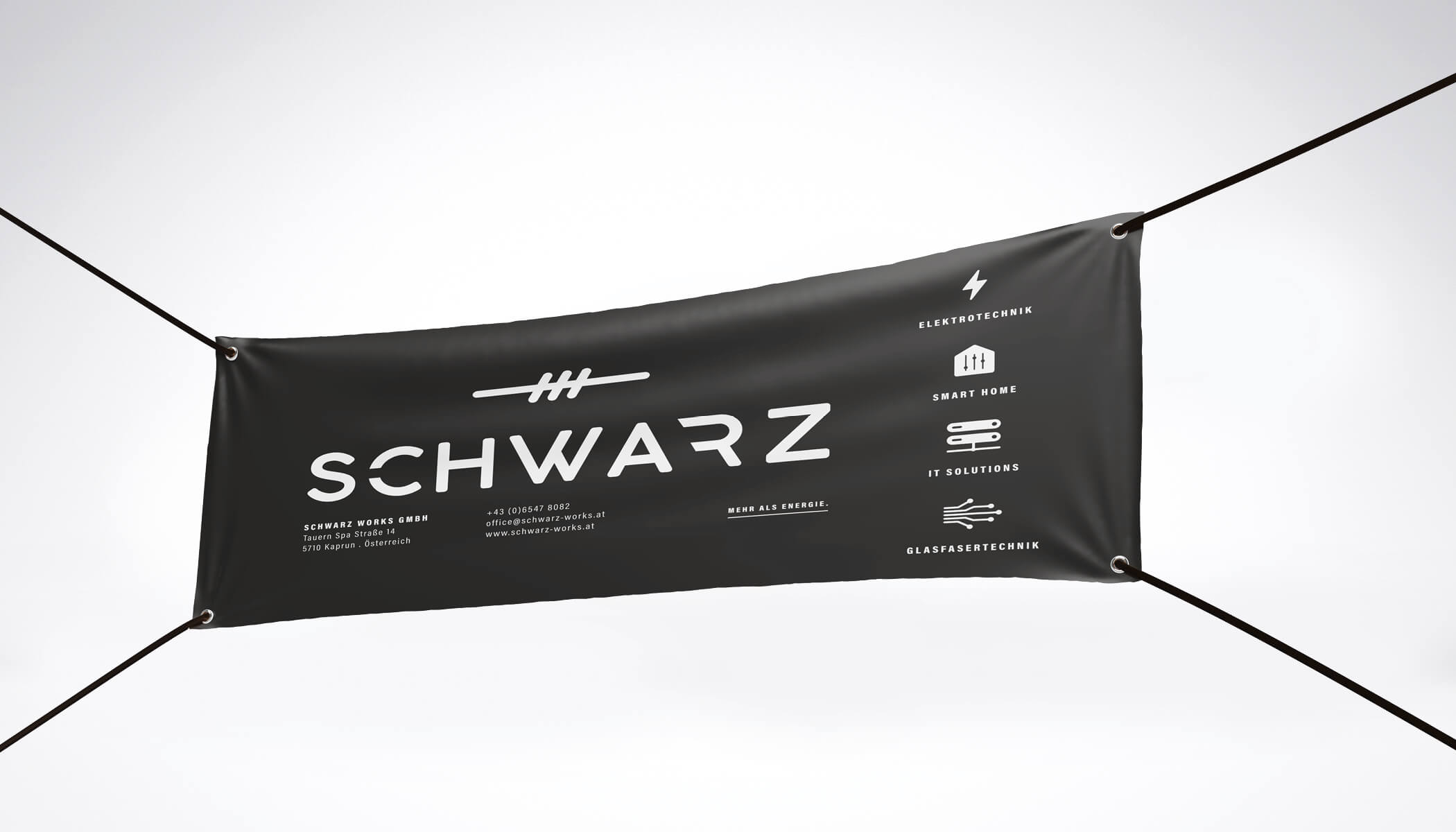 Elektro Schwarz Banner